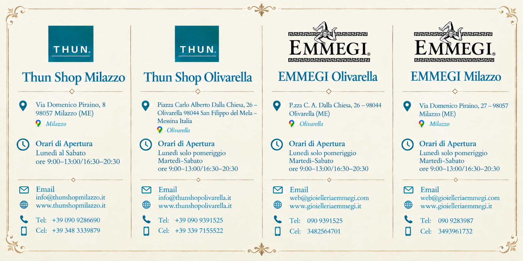 CONTATTI EMMEGI THUN